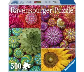 Ravensburger Puzzle Mandala Blumen / 500 Teile / ab 12 Jahren