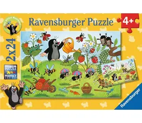 Ravensburger Puzzle Maulwurf im Garten / 2 x 24 Teile / ab 4 Jahren