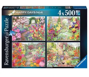 Ravensburger Puzzle Schöne Gärten / 4 x 500 Teile / ab 12 Jahren