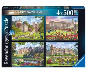 Ravensburger Puzzle Königliche Residenzen, Großbritannien / 4 x 500 Teile / ab 12 Jahren