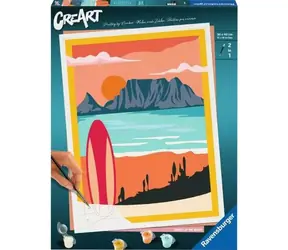 Ravensburger CreArt Sonnenuntergang am Strand - Malen nach Zahlen / ab 12 Jahren