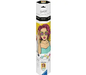 Ravensburger CreArt ART Collection Leinwand-Edition - Dame in Pink (PopArt) - Malen nach Zahlen / ab 12 Jahren