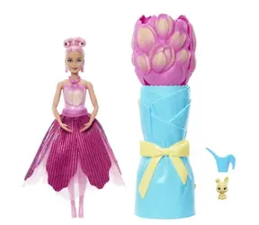 Mattel Barbie Petal Pop Puppe JMF57 Floral Surprise Pink Tulip / 3-12 Jahre