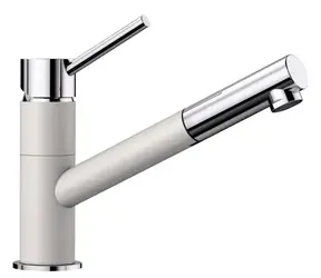 Blanco Kano S - Spültischarmatur mit Ausziehbrause weiß/chrom 