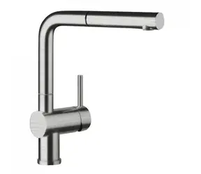 Blanco Linus S - Spültischarmatur mit Ausziehbrause, gebürsteter Edelstahl 