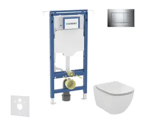 Geberit Duofix - Vorwandmontage-Set | WC und Sitz Ideal Standard Tesi | Sigma20 | Chrom 