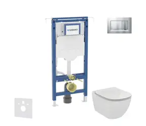 Geberit Duofix - Vorwandmontage-Set | WC und Sitz Ideal Standard Tesi | Sigma20 | Chrom matt/Chrom 
