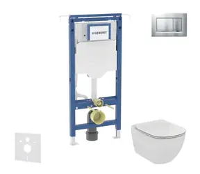 Geberit Duofix - Vorwandmontage-Set | WC und Sitz Ideal Standard Tesi | Sigma20 | mattchrom/chrom