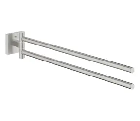 Grohe QuickFix Start Cube - Doppelter Handtuchhalter - Länge 44 cm Superstahl 