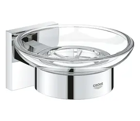 Grohe QuickFix Start Cube - Seifenschale mit Halterung Glas/Chrom 