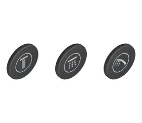 Grohe Ersatzteile - Symbolabdeckungen für SmartControl Armaturen 3 Stück. 