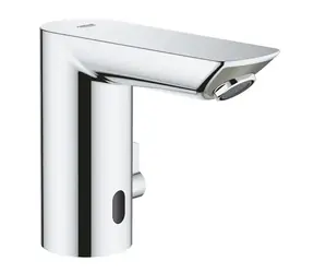 Grohe Bau Cosmopolitan E - Infrarot-Waschtischarmatur mit Mischbatterie | ab 6 V | Chromarmatur 