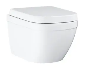 Grohe Euro Ceramic - Wand-WC mit Softclose-Sitz, spülrandlos, Triple Vortex, Alpinweiß 