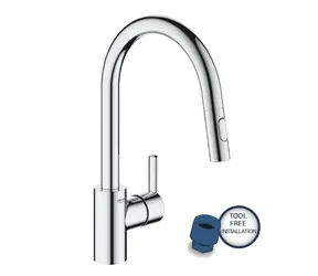 Grohe Feel - Spültischarmatur mit Ausziehbrause, verchromt 