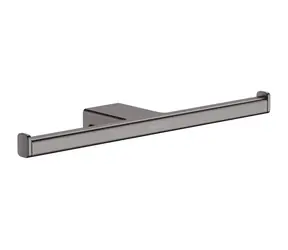Hansgrohe AddStoris - Toilettenpapierhalter, doppelt gebürstetes Schwarzchrom 