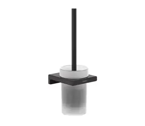 Hansgrohe AddStoris - Wand-WC-Bürste, satiniertes Glas/matt schwarz