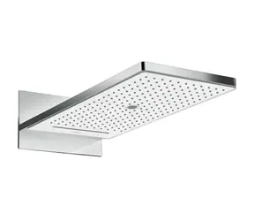Hansgrohe Rainmaker Select - Kopfbrause | 3 Strahlarten | EcoSmart | Weiß/Chrom 