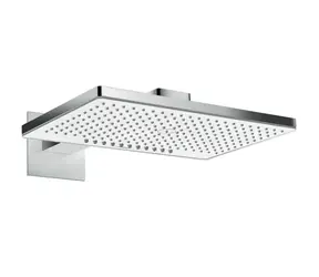Hansgrohe Rainmaker Select - Kopfbrause 460 | 2 Strahlarten | EcoSmart | 9 l/min | Brausearm 46 cm | Weiß/Chrom 