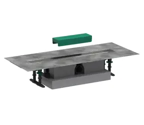 Hansgrohe uBox Universal - Set für die Standardmontage von 60 cm langen Duschrinnen | Edelstahl 