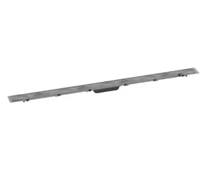 Hansgrohe RainDrain Rock - Lineare Duschrinne 1200 | mit Fliesenraster | Edelstahl 