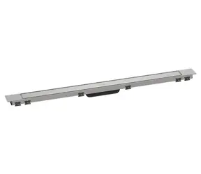Hansgrohe RainDrain Match PLUS - Duschrinne 100 cm | mit Rost | gebürsteter Stahl 