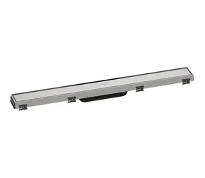 Hansgrohe RainDrain Match - Duschrinne mit Edelstahlrost 700 | mit höhenverstellbarem Rahmen | gebürsteter Edelstahl 