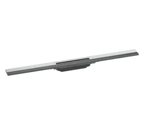 Hansgrohe RainDrain Flex - Lineare Duschrinne mit Edelstahlrost 800 | raumfüllend | kürzbar, verchromt 