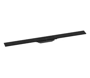 Hansgrohe RainDrain Flex - Lineare Duschrinne mit Edelstahlrost 1000 | Wandmontage | kürzbar, matt schwarz 
