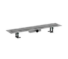Hansgrohe RainDrain Compact - Duschrinne 90 cm | mit Rost | Edelstahl gebürstet 