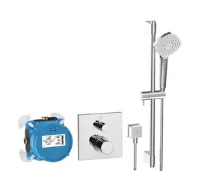 Ideal Standard CeraTherm - Duschset mit verdecktem Thermostat | mit Duschkörper | 3 Düsen | Chrom 
