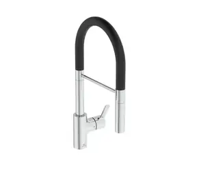 Ideal Standard Gusto - Spültischarmatur mit flexiblem Arm und Brause | Chrom/Schwarz 