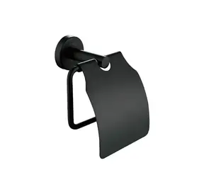 kielle Oudee - Toilettenpapierhalter mit Deckel | matt schwarz