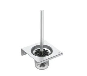 Ideal Standard ALU+ - Wand-WC-Bürste mit Halterung | Milchglas/Silber