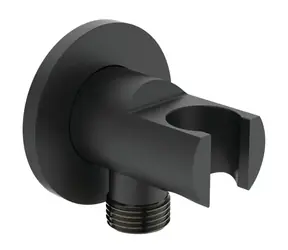 Ideal Standard Idealrain - Duschhalter mit Anschluss | schwarz