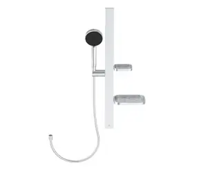 Ideal Standard ALU+ - Duschkopf-Set | Stange und Schlauch | 2 Düsen | Silber