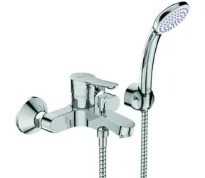 Ideal Standard Alpha - Wandmontierte Badarmatur mit Zubehör | Chrom
