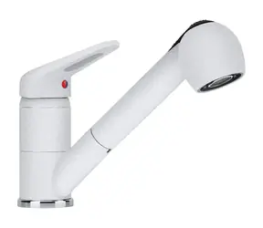 Franke Armatur - Spültischarmatur FC 9547.094 mit Ausziehbrause, weiß-LED