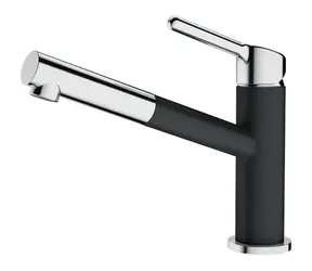 Franke Orbit - Spültischarmatur FC 3055.071 mit Ausziehbrause Chrom/ Onyx