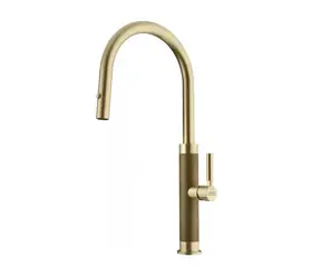 Franke Mythos Masterpiece - Spültischarmatur FG 1554.504 mit Ausziehbrause, Gold