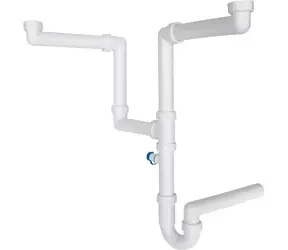 Franke Zubehör - Platzsparender Siphon weiß