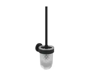 Villeroy & Boch Elements Tender - Wand-WC-Bürste mit Halterung, Glas/Mattschwarz 