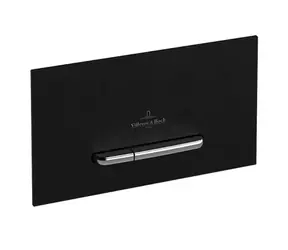 Villeroy & Boch ViConnect - Betätigungsplatte M300, glänzend schwarz/gebürsteter Edelstahl 