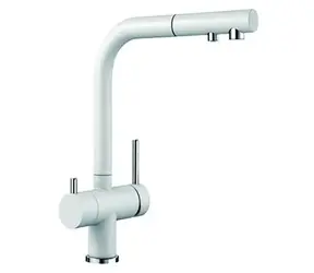 Blanco Fontas S II - Spültischarmatur mit Ausziehbrause und Filterfunktion | Weiß