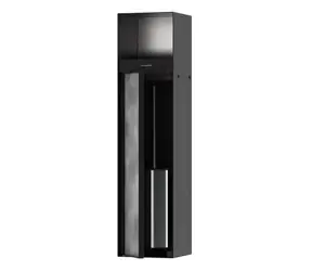 Hansgrohe XtraStoris Rock - Verdeckter Toilettenpapierhalter mit WC-Bürste | mit Tür | matt schwarz