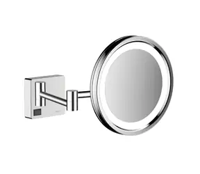 Hansgrohe AddStoris - Kosmetikwandspiegel mit LED-Beleuchtung | Chrom