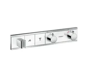 Hansgrohe - Thermostat-Duscharmatur für Unterputzmontage, für 2 Auslässe, weiß/chrom