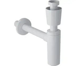 Geberit - Geruchsverschluss mit Trennwand für Waschbecken, horizontaler Abfluss, d 40 mm, G 1 1/4, Alpinweiß