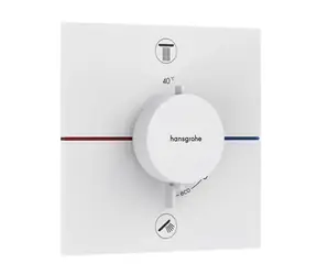 Hansgrohe - Thermostatmischer für Unterputzmontage, für 2 Geräte, mattweiß