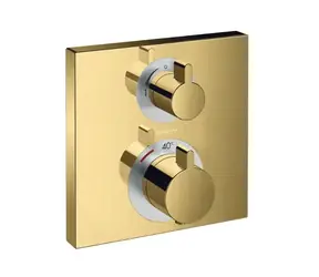 Hansgrohe - Thermostatmischer für Unterputzmontage für 2 Geräte, Gold