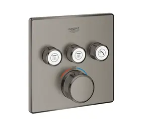 Grohe - Thermostatmischer für Unterputzmontage, 3 Ventile, gebürstetes Graphite